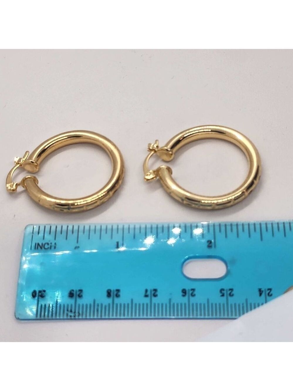 Brand New Brazilian 18k Gold Filled Hoops Earrings - Picture 2 of 4